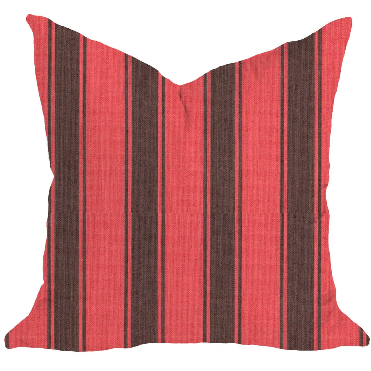 Riviera Stripes Pillow in Brick & Brown