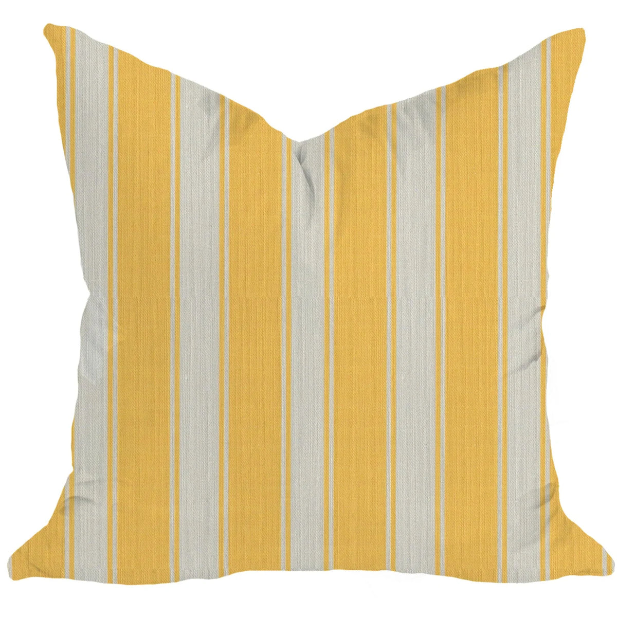 Riviera Stripes Pillow in Sunflower & Stone