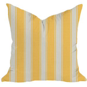 Riviera Stripes Pillow in Sunflower & Stone