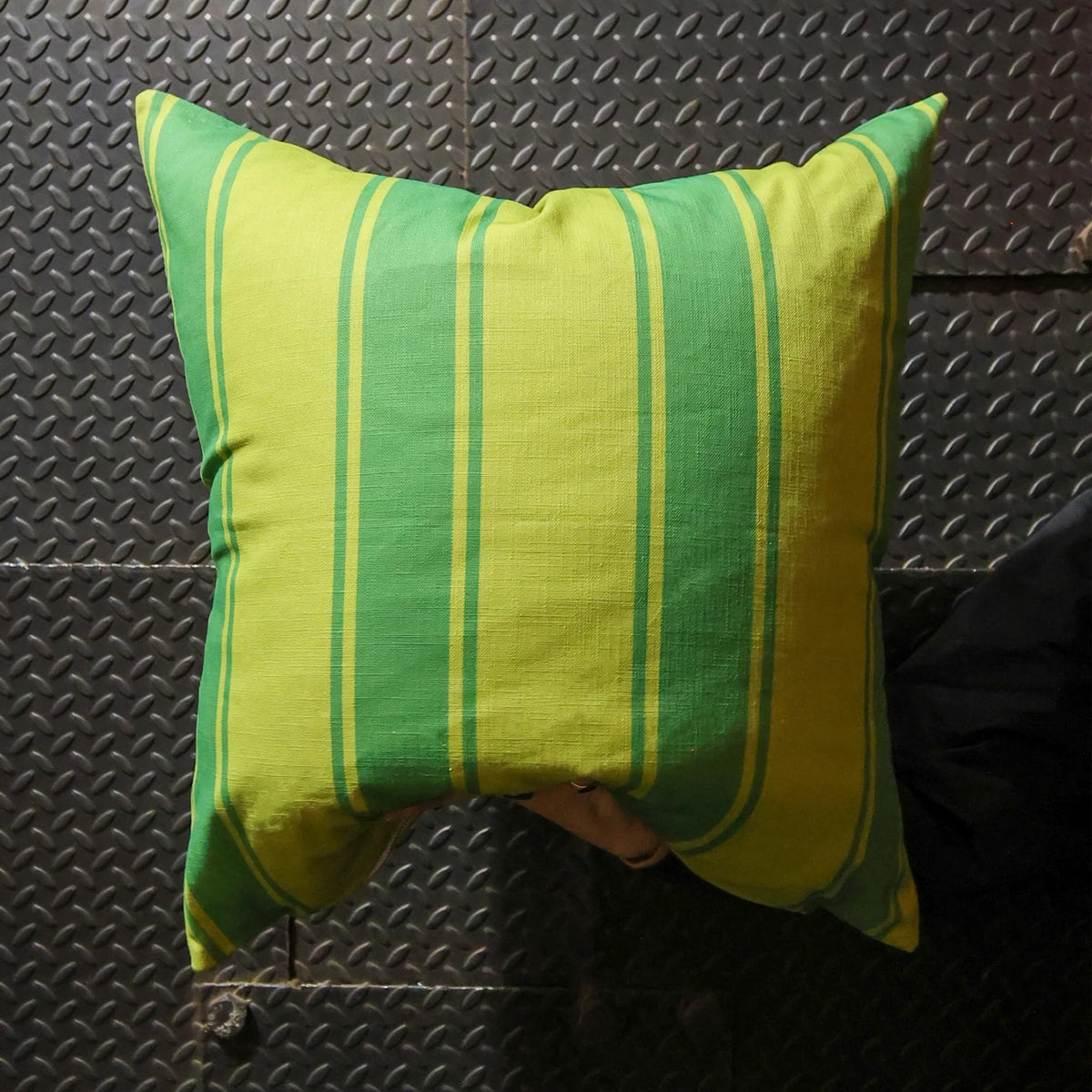 Riviera Stripes Pillow in Shamrock & Chartreuse