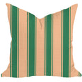 Riviera Stripes Pillow in Peach & Green