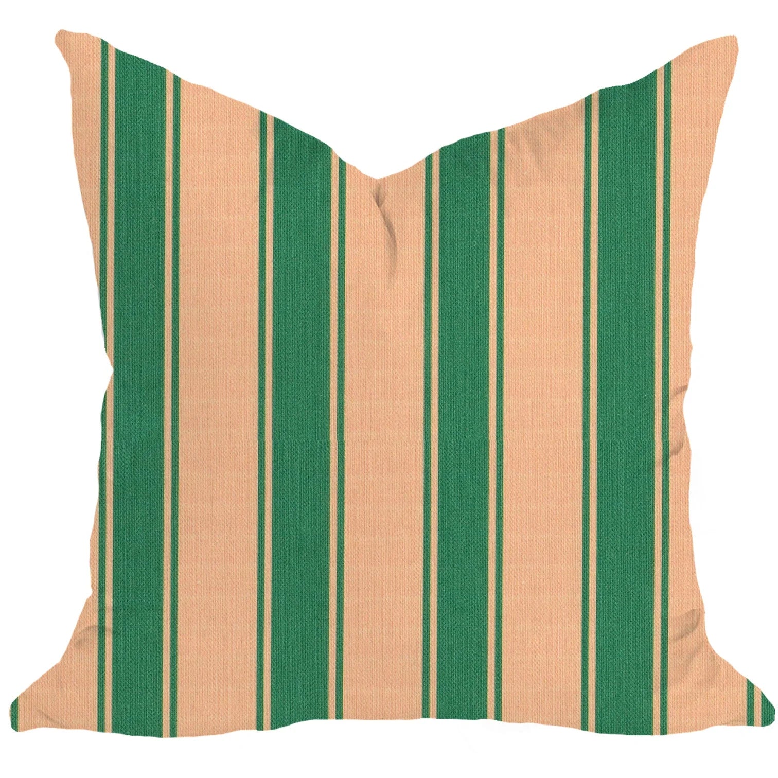 Riviera Stripes Pillow in Peach & Green