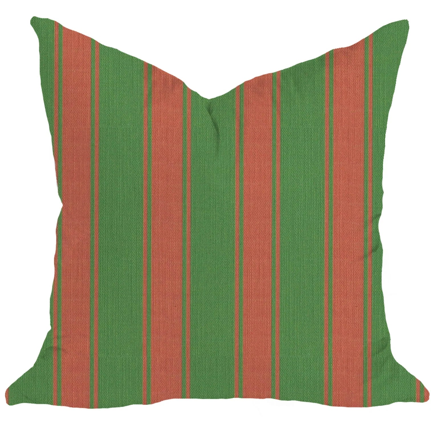 Riviera Stripes Pillow in Leaf & Rust