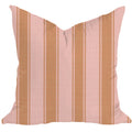Riviera Stripes Pillow in Soft Pink & Tan