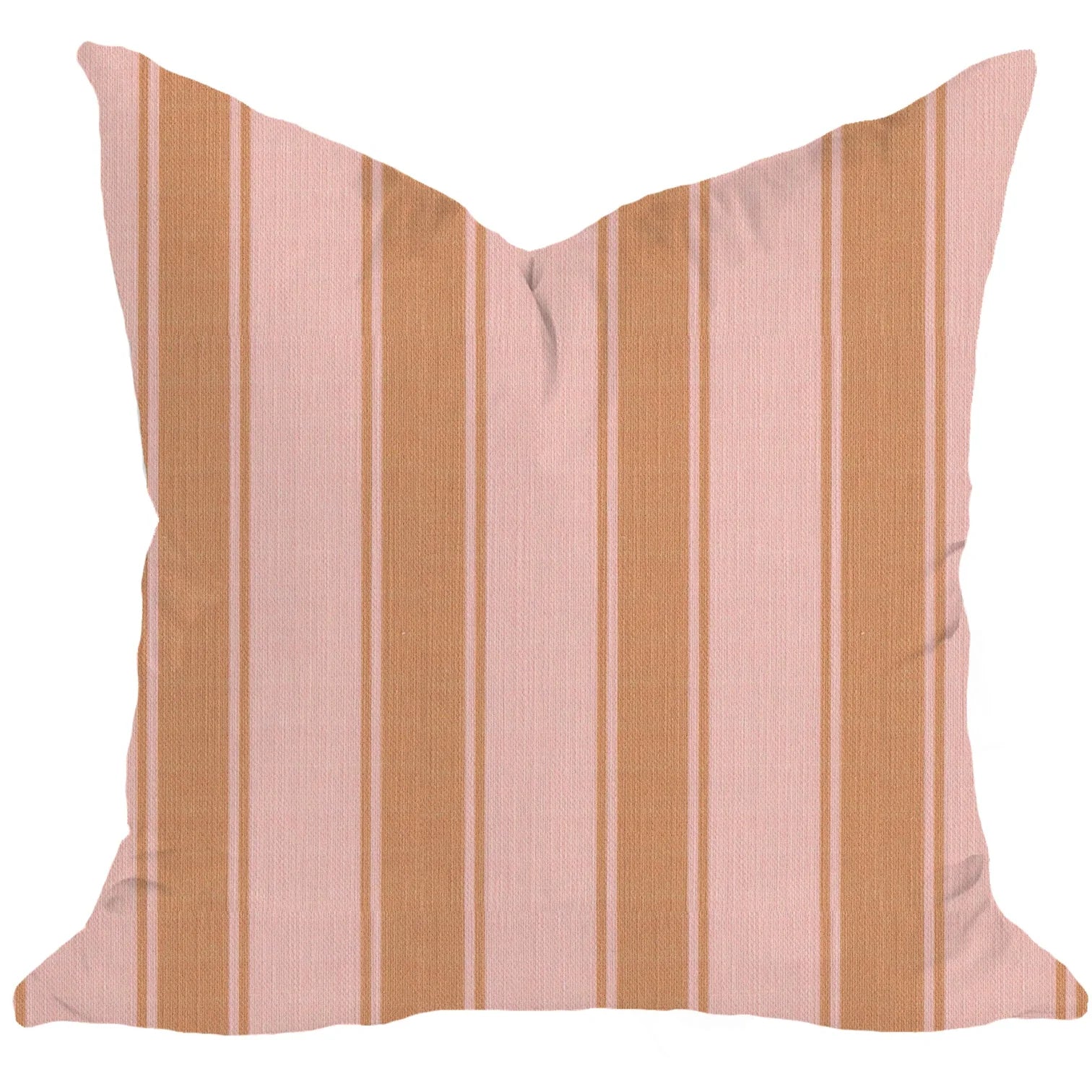 Riviera Stripes Pillow in Soft Pink & Tan