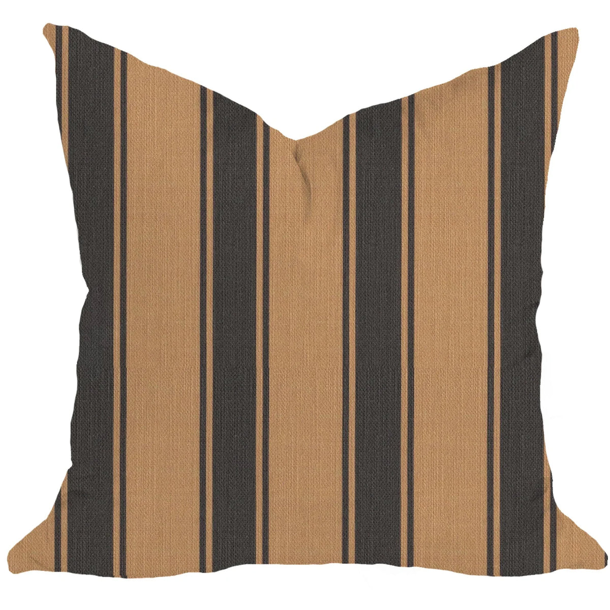 Riviera Stripes Pillow in Camel & Dark Brown