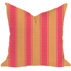 Riviera Stripes Pillow in Pink Coral & Pumpkin