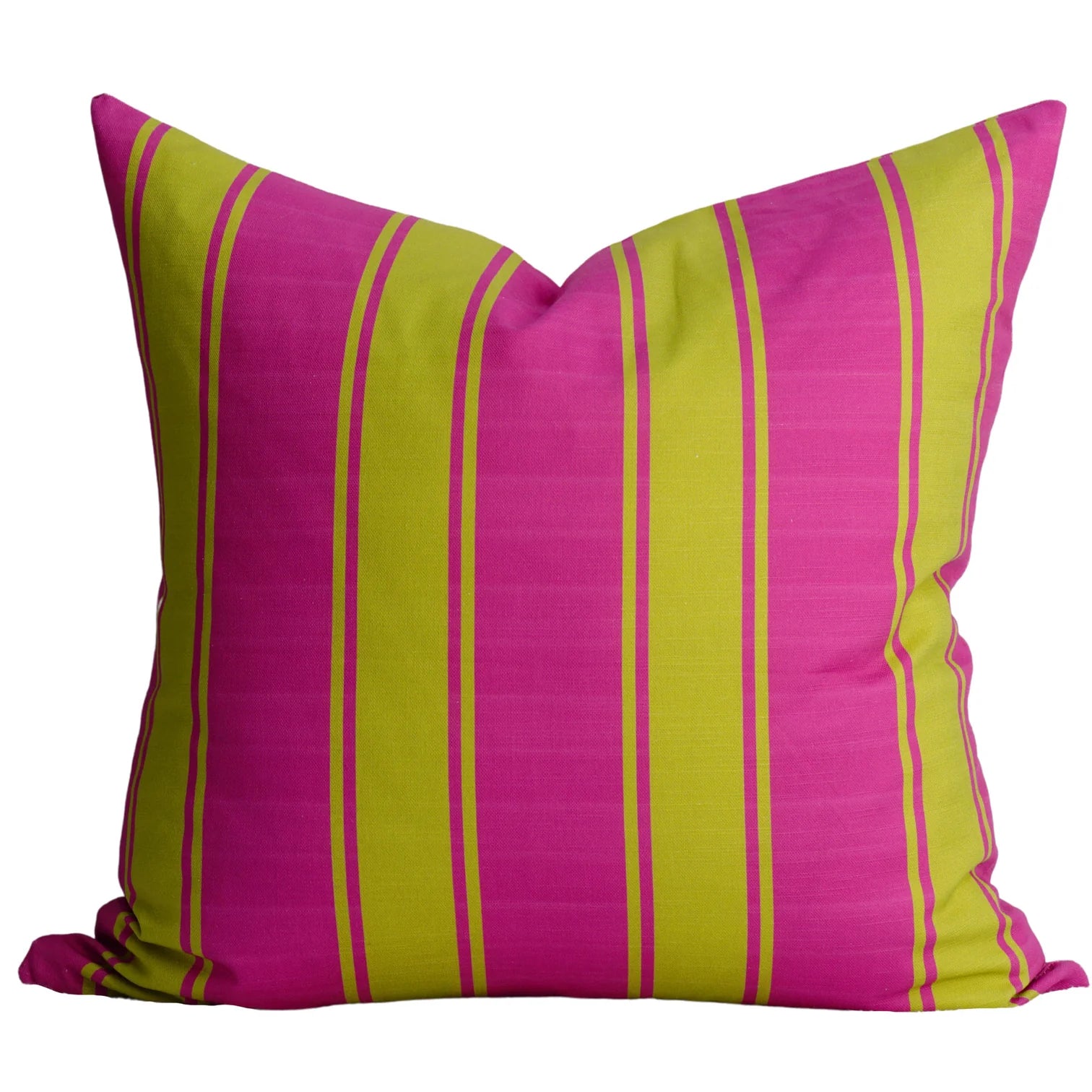 Riviera Stripes Pillow in Magenta & Lime