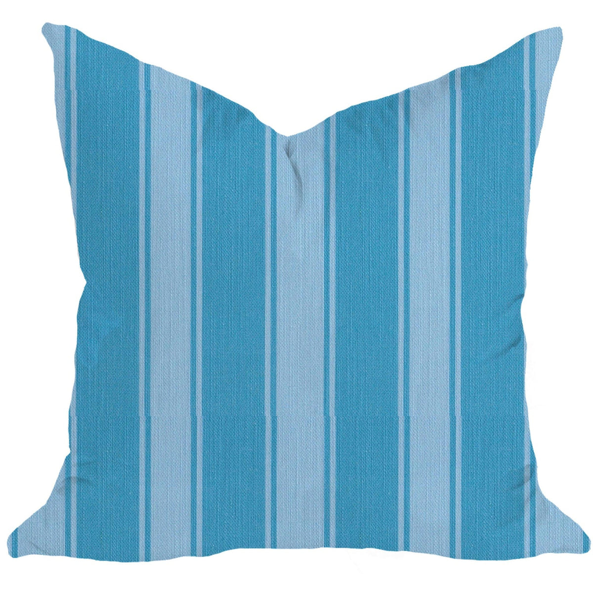 Riviera Stripes Pillow in Porcelain & Sky Blue