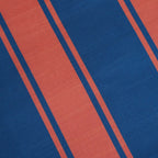 Riviera Stripes Pillow in Marine Blue & Coral