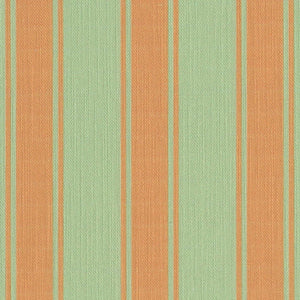 Riviera Stripes Pillow in Seafoam & Golden Orange