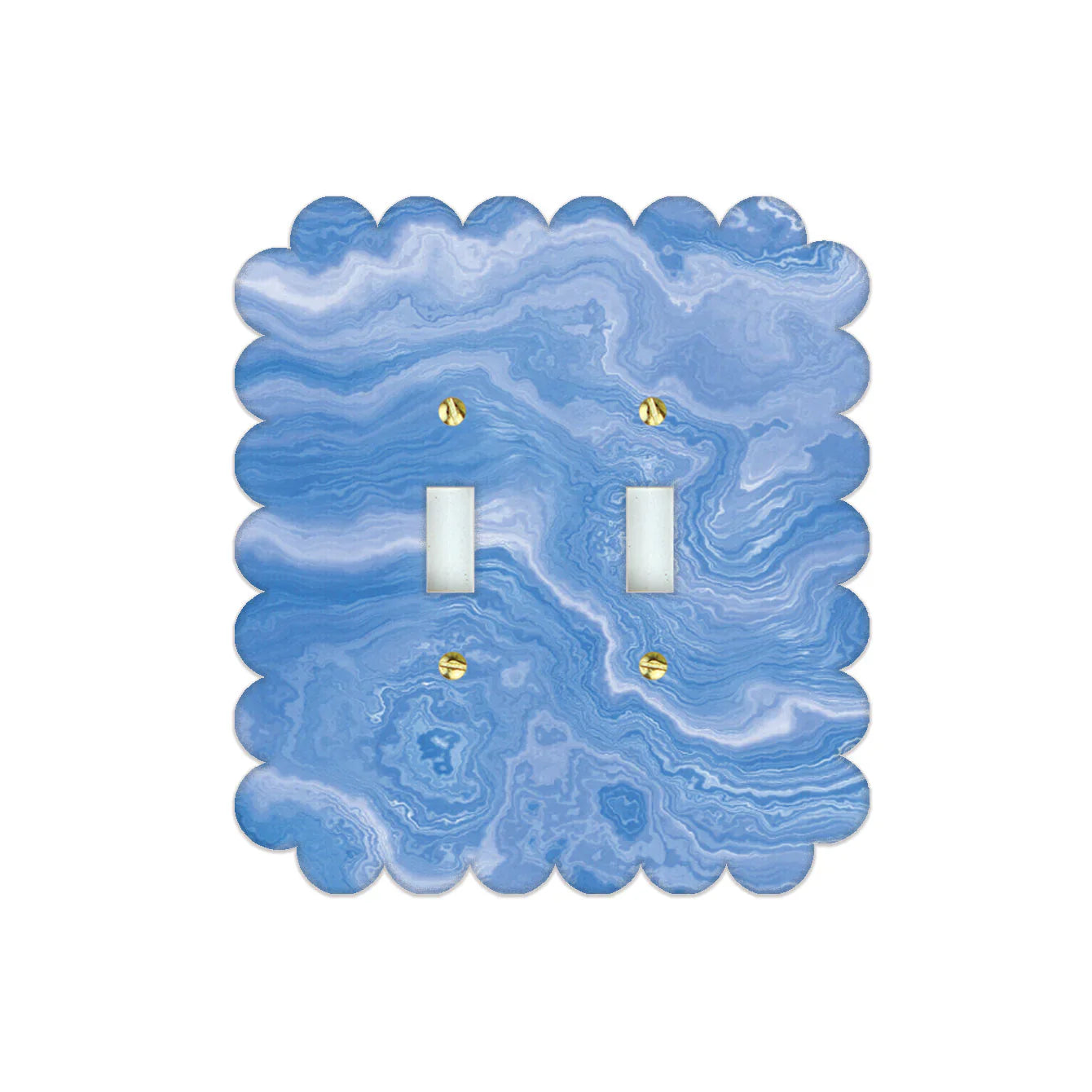 Sassy Blue Agate Acrylic Switch Plates