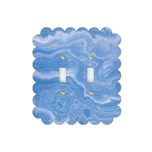 Sassy Blue Agate Acrylic Switch Plates