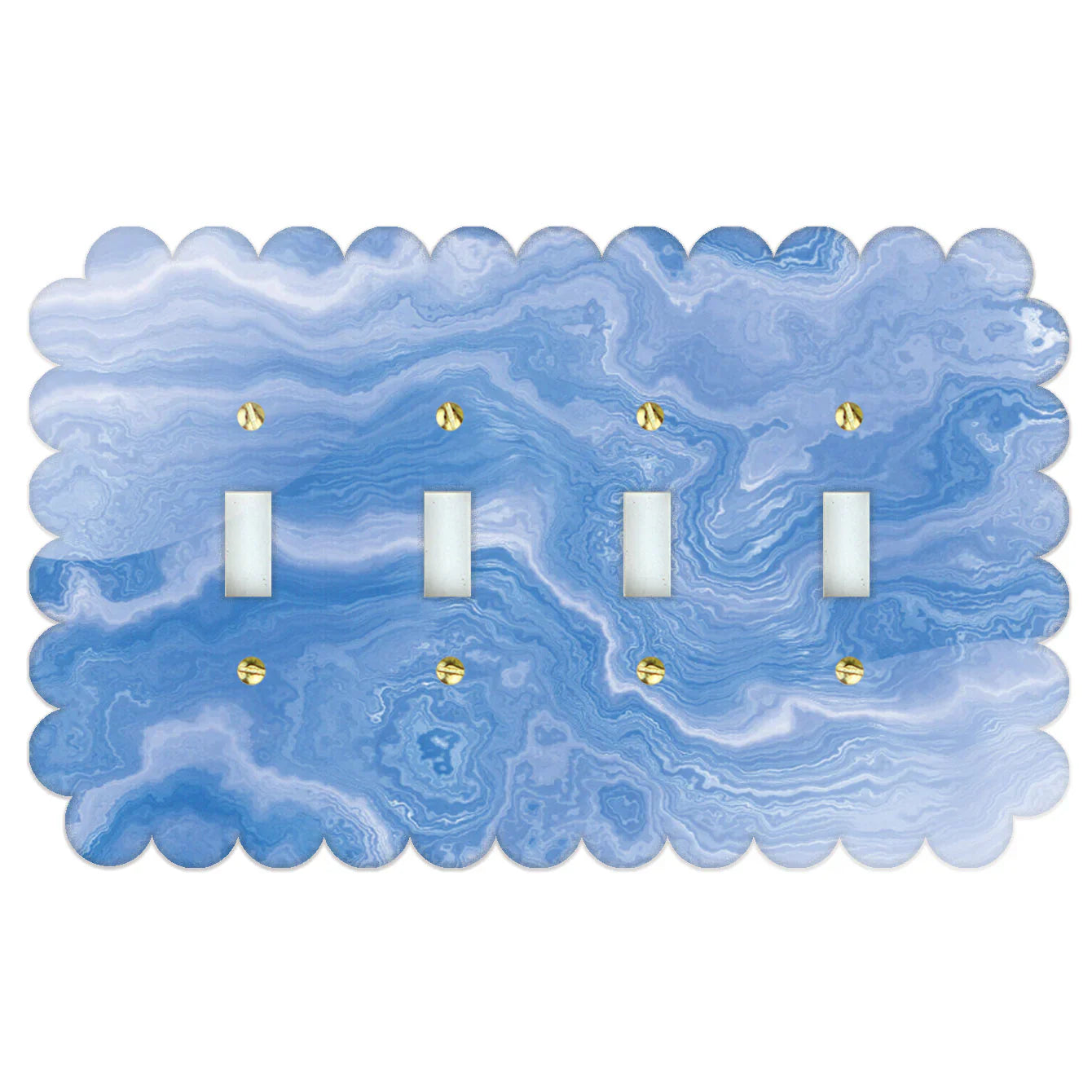 Sassy Blue Agate Acrylic Switch Plates