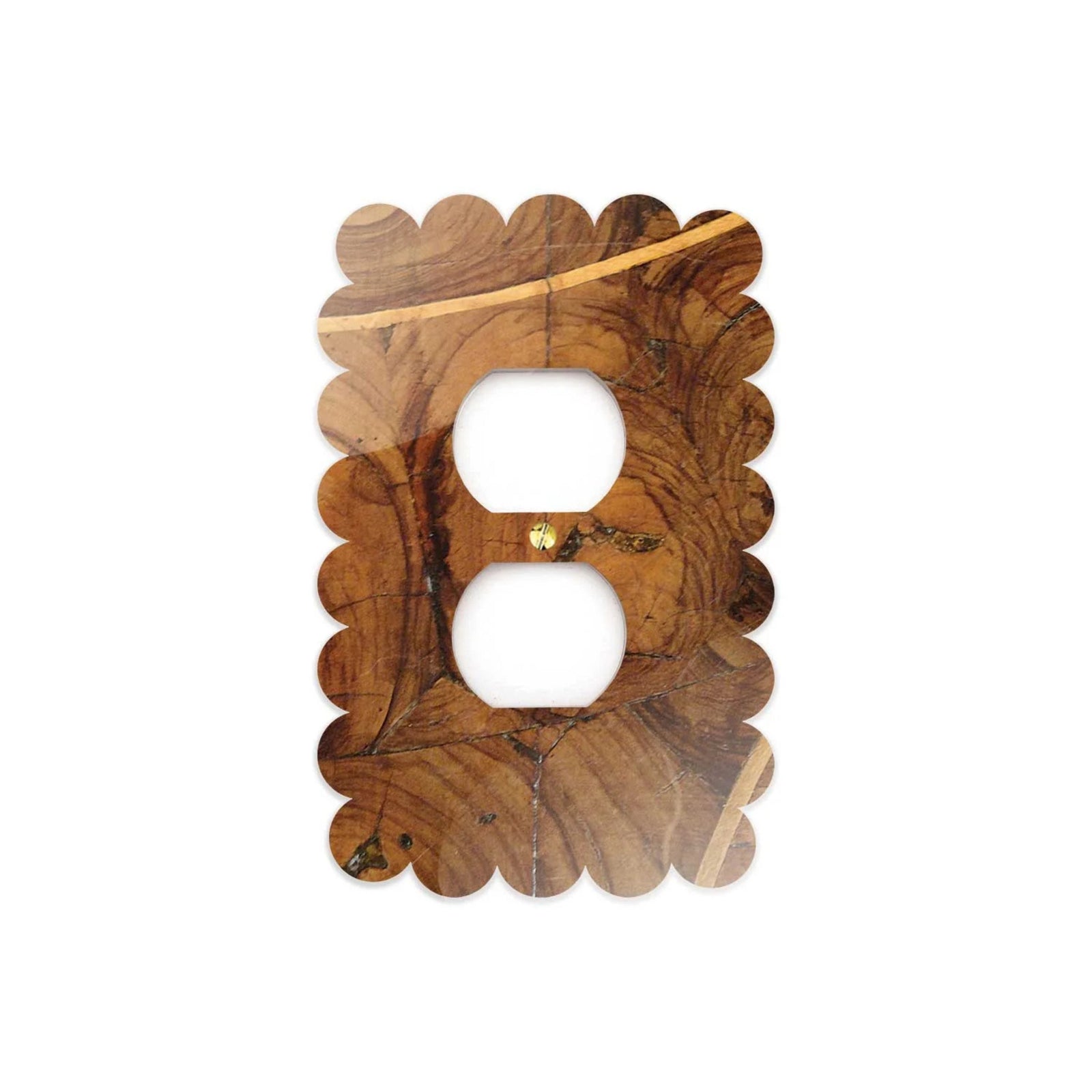Sassy Oyster Wood Outlet Cover