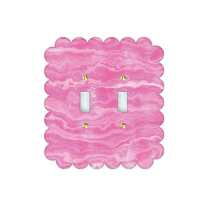 Sassy Pink Agate Acrylic Switch Plates
