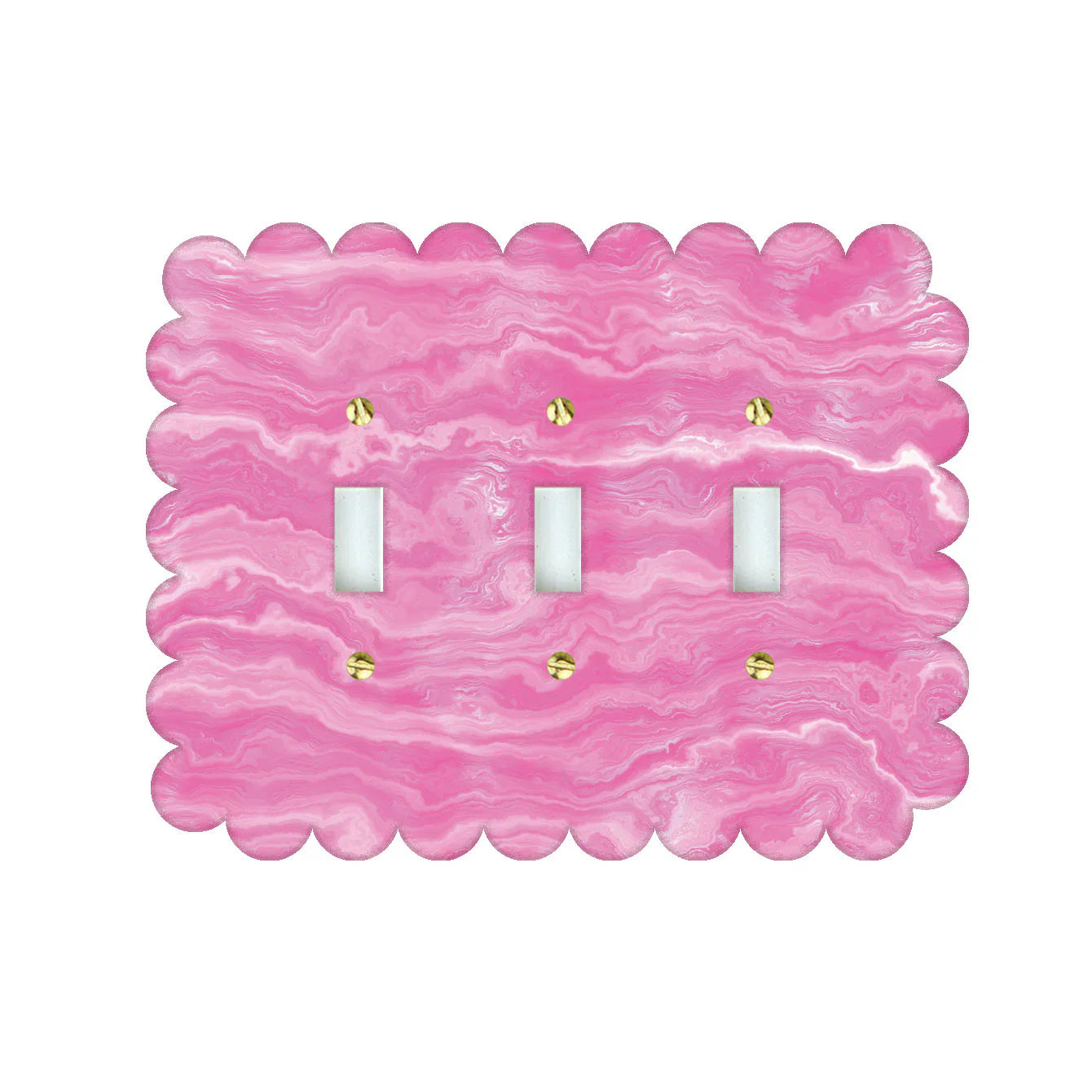 Sassy Pink Agate Acrylic Switch Plates