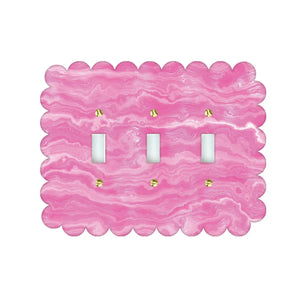 Sassy Pink Agate Acrylic Switch Plates