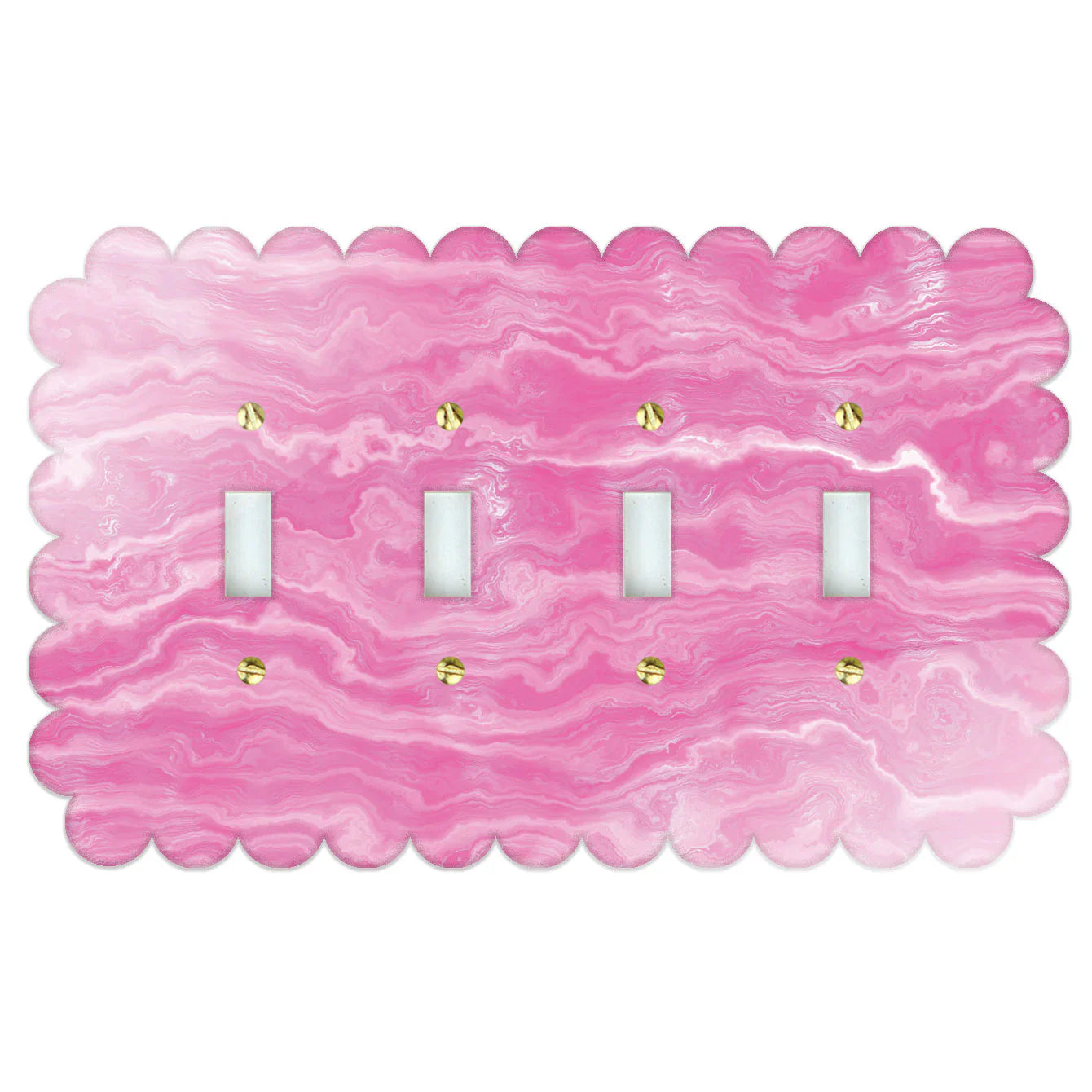 Sassy Pink Agate Acrylic Switch Plates
