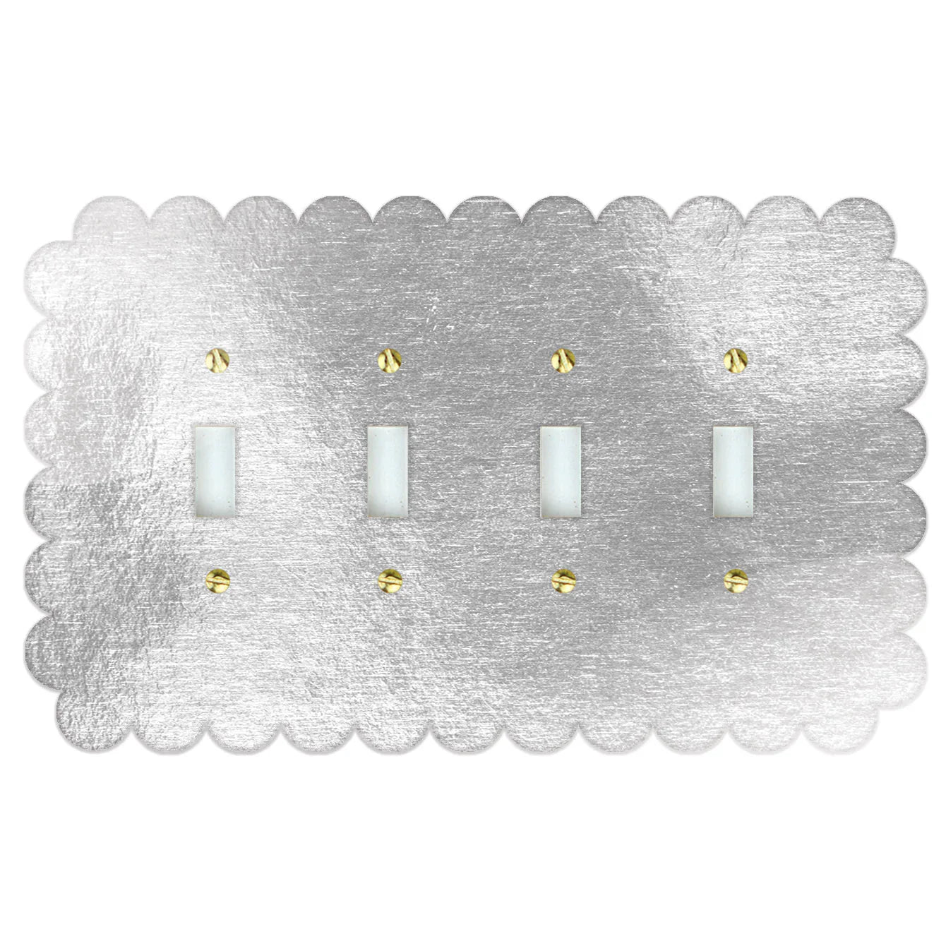 Sassy Silver Leaf Acrylic Switch Plates