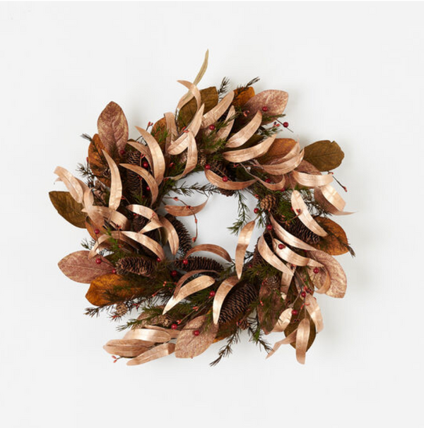 Copper Leaf Wreath Coco & Dash