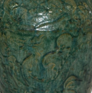 Green Carved Dragon Plum Vase Lamp