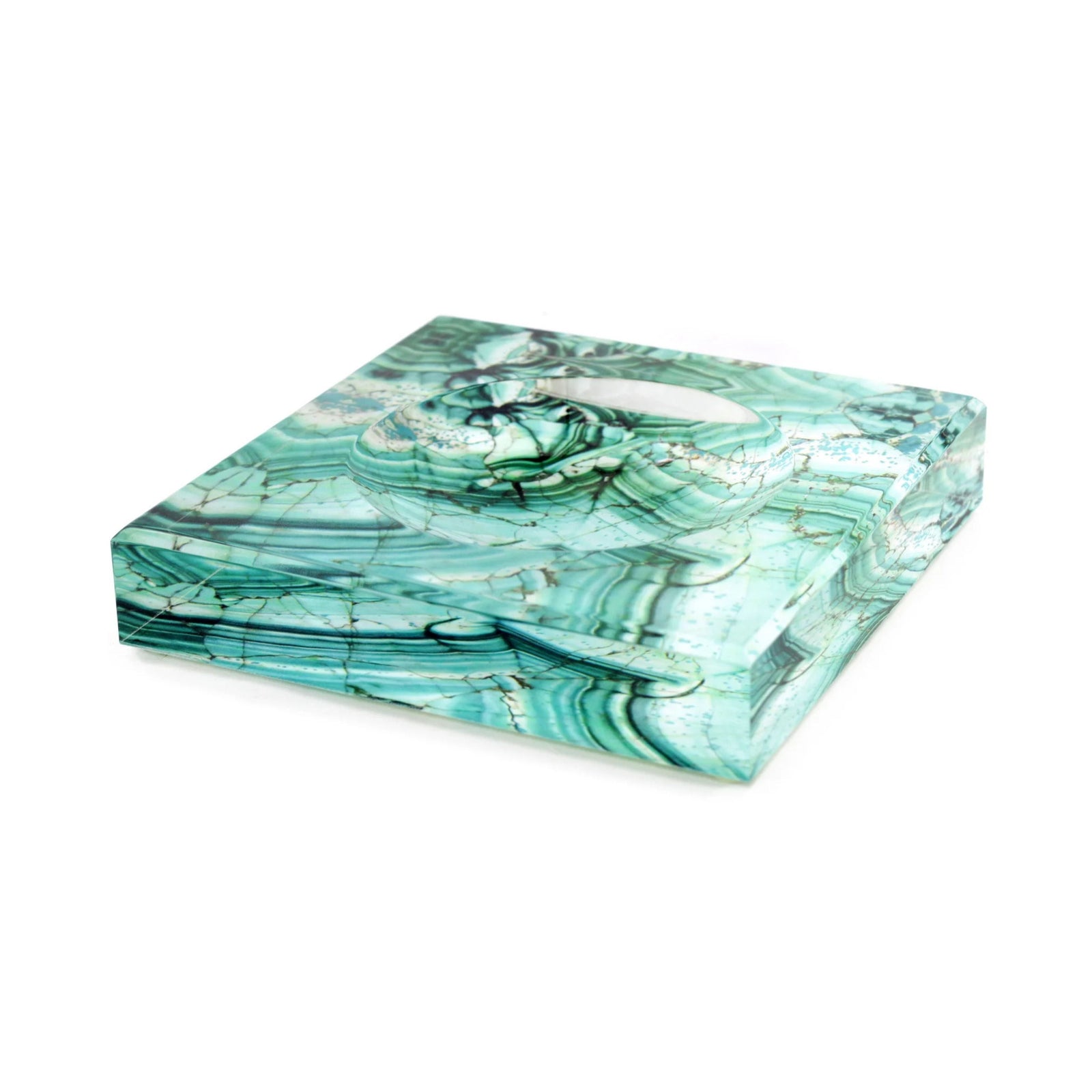 Turquoise Malachite Trinket Bowl