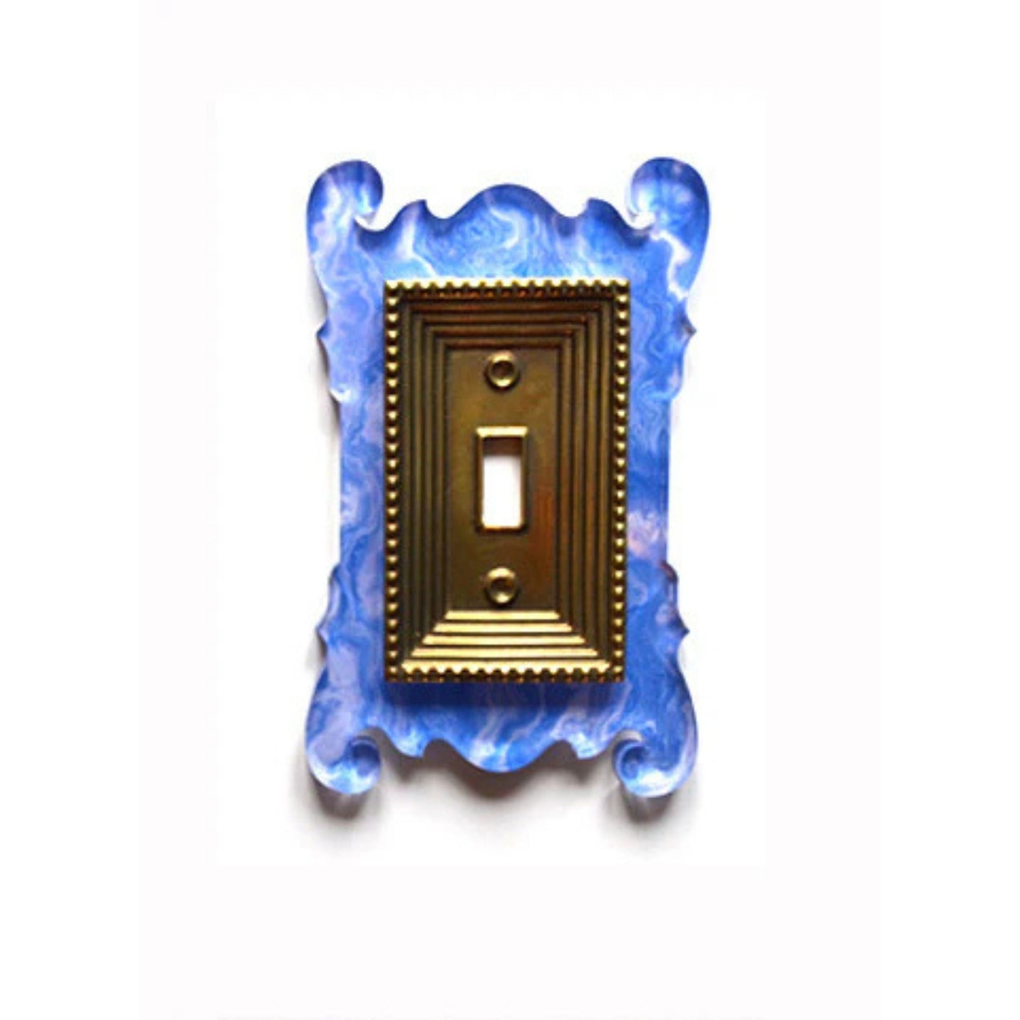 Rococo Single Acrylic & Brass Switch Plates