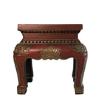Pair Small Red Antique Tables/Benches