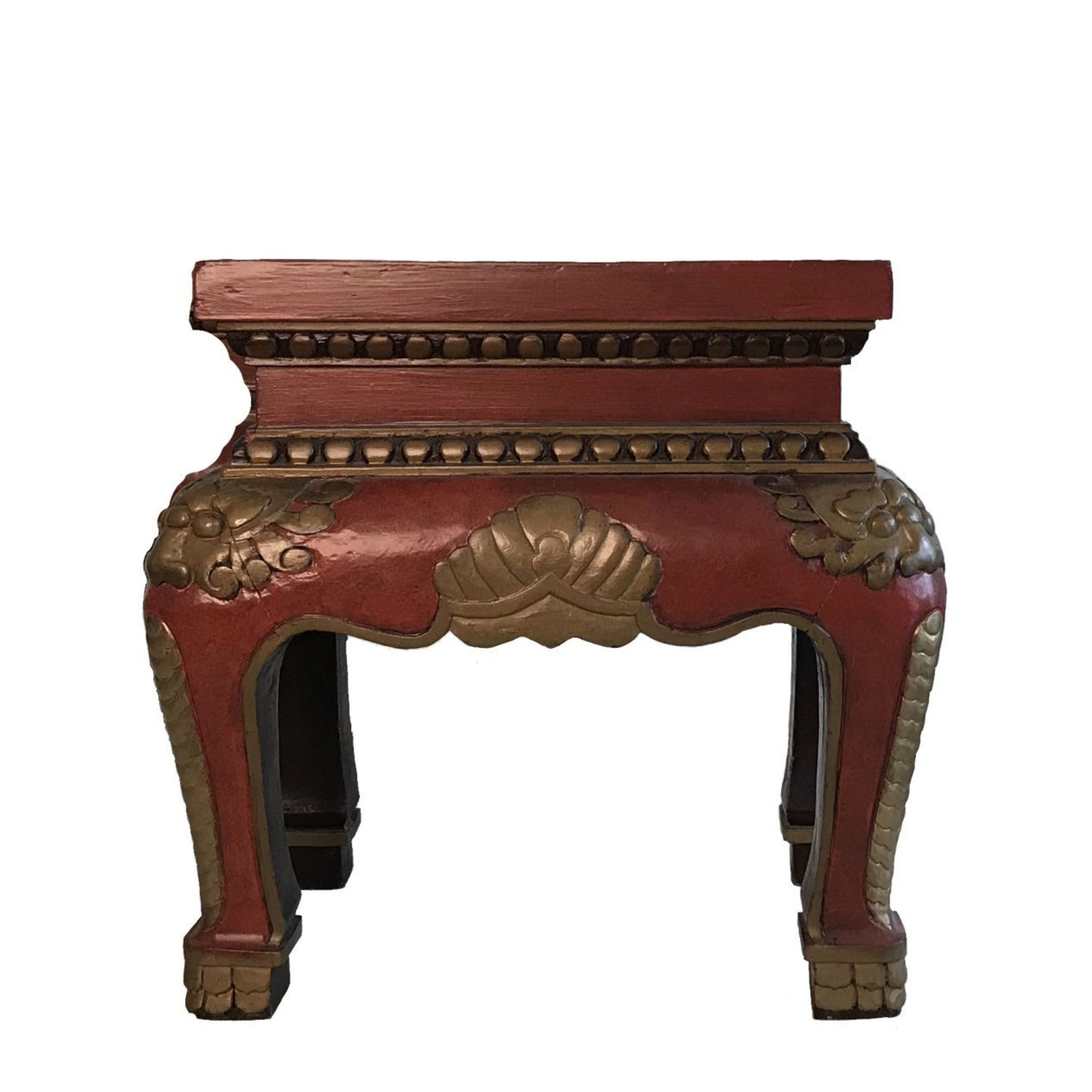Pair Small Red Antique Tables/Benches