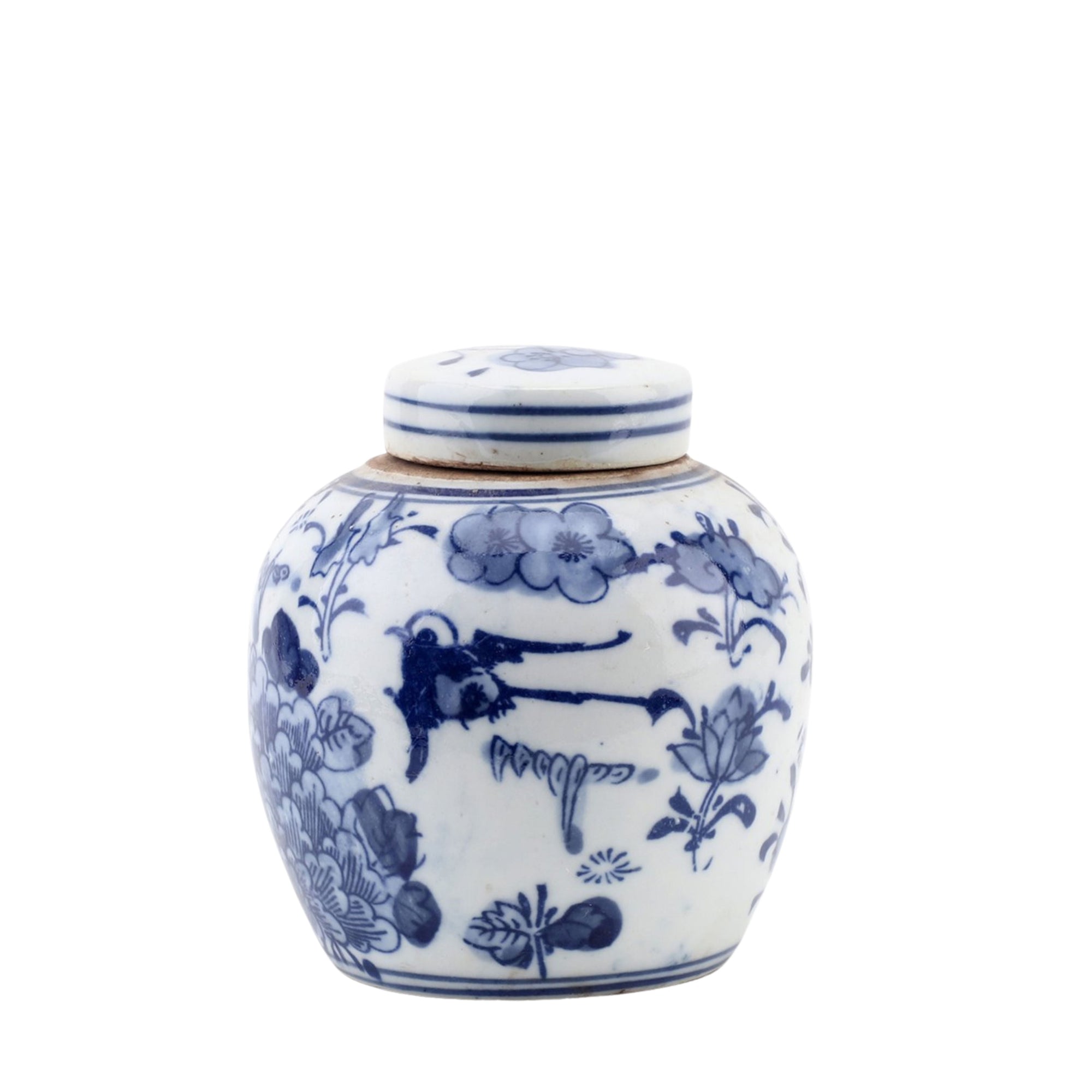 Blue and White Small Bulb Jar