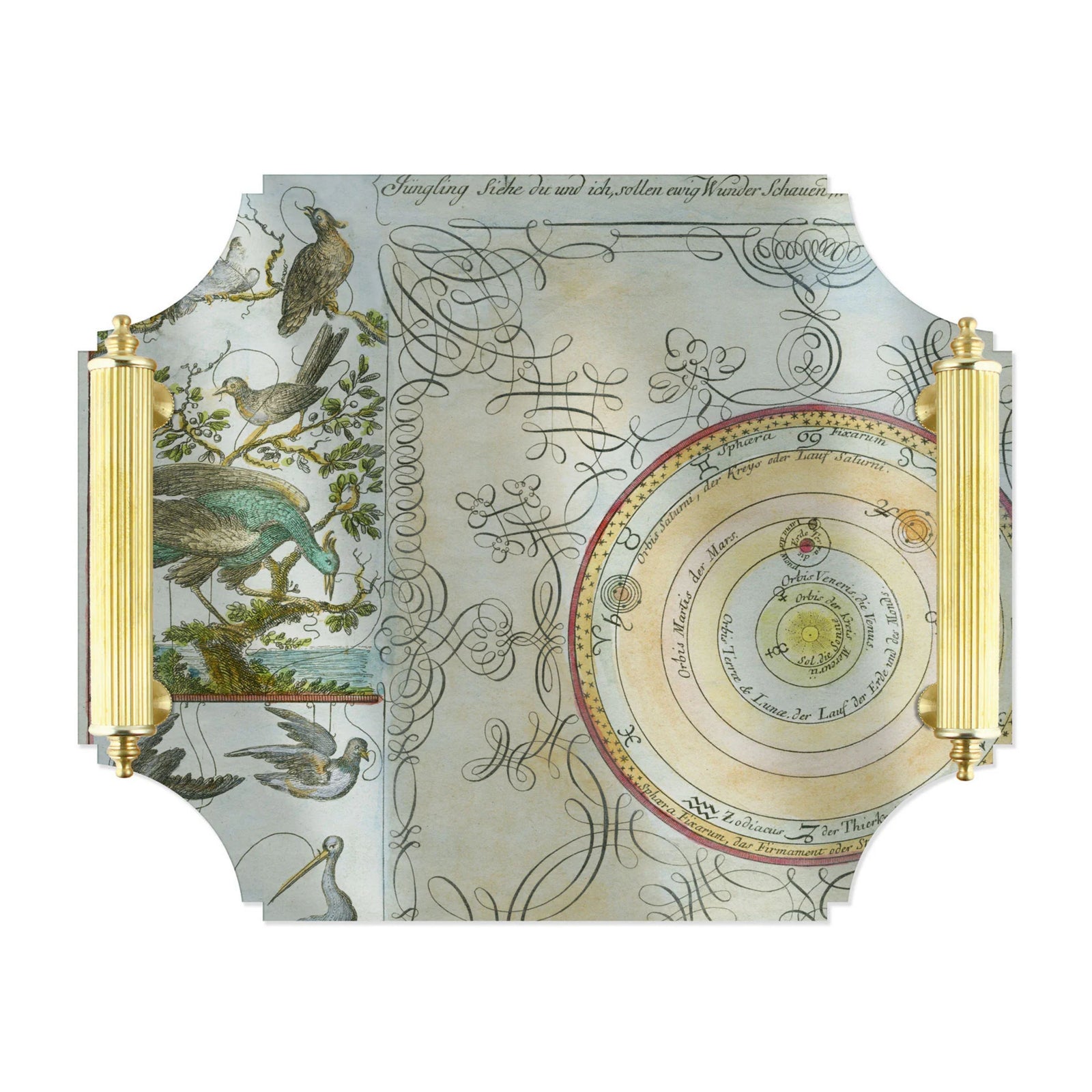 Celestial Birds Acrylic Tray