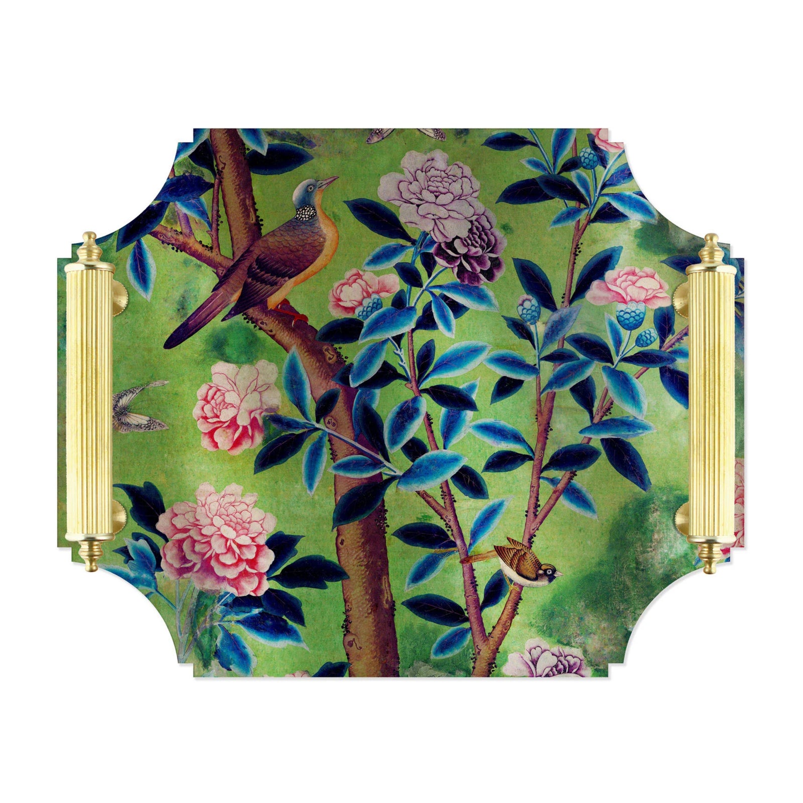 Green Chinoiserie Acrylic Tray