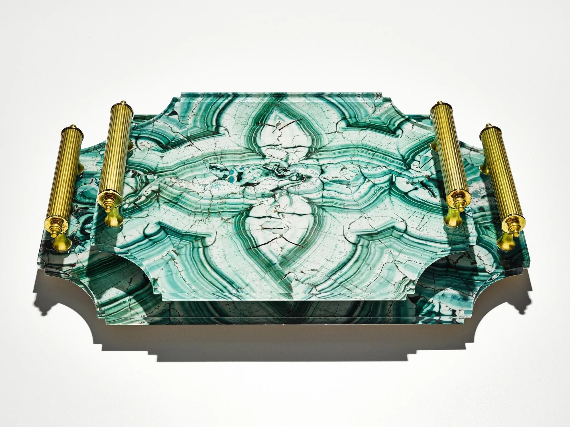 Malachite Acrylic Tray