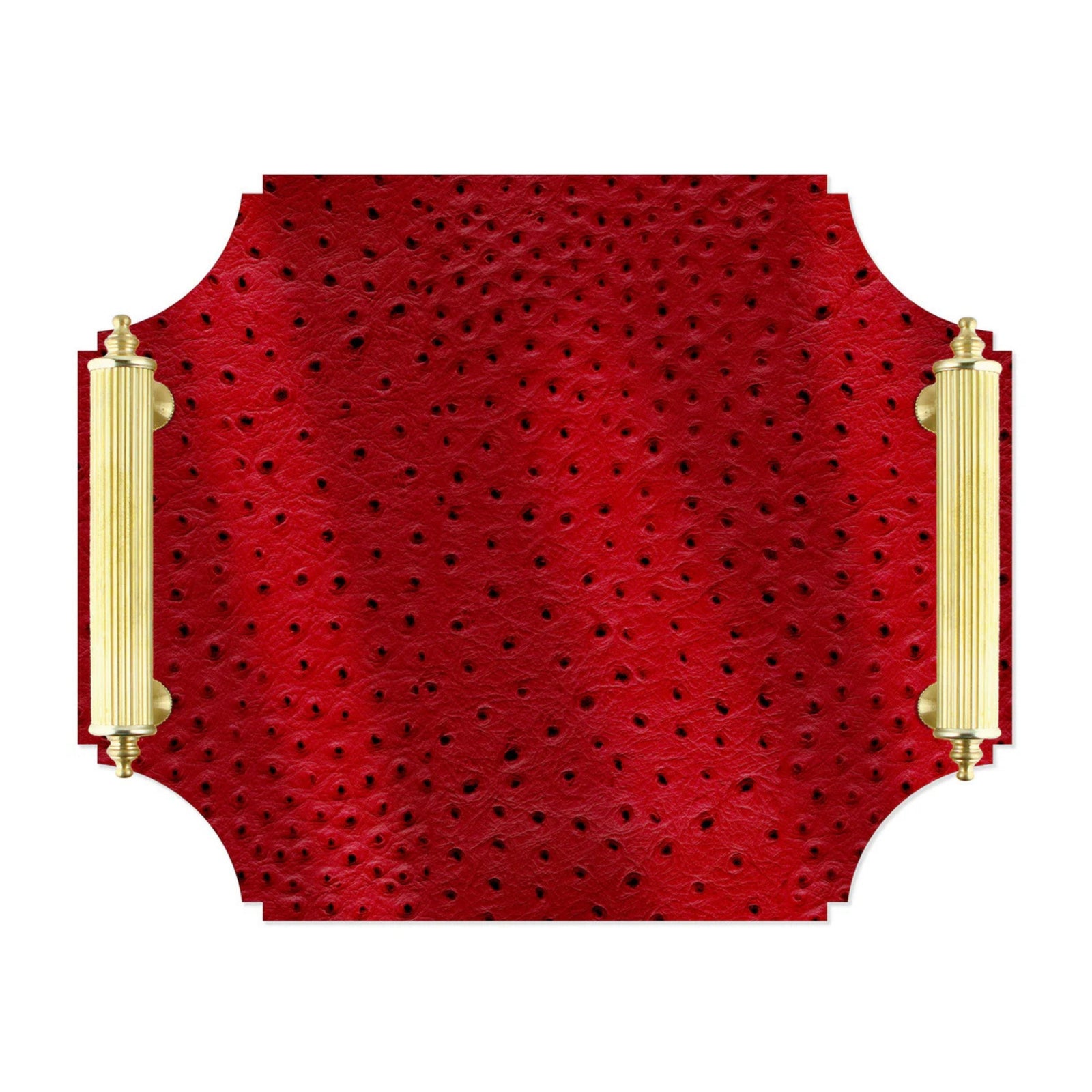 Red Ostrich Acrylic Tray