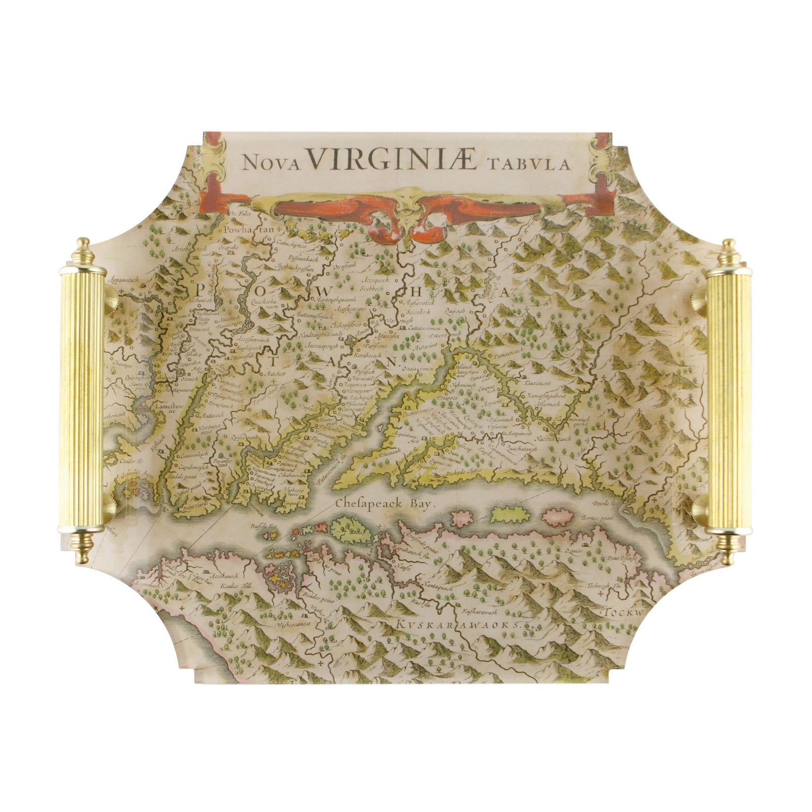 Virginia Map Acrylic Tray