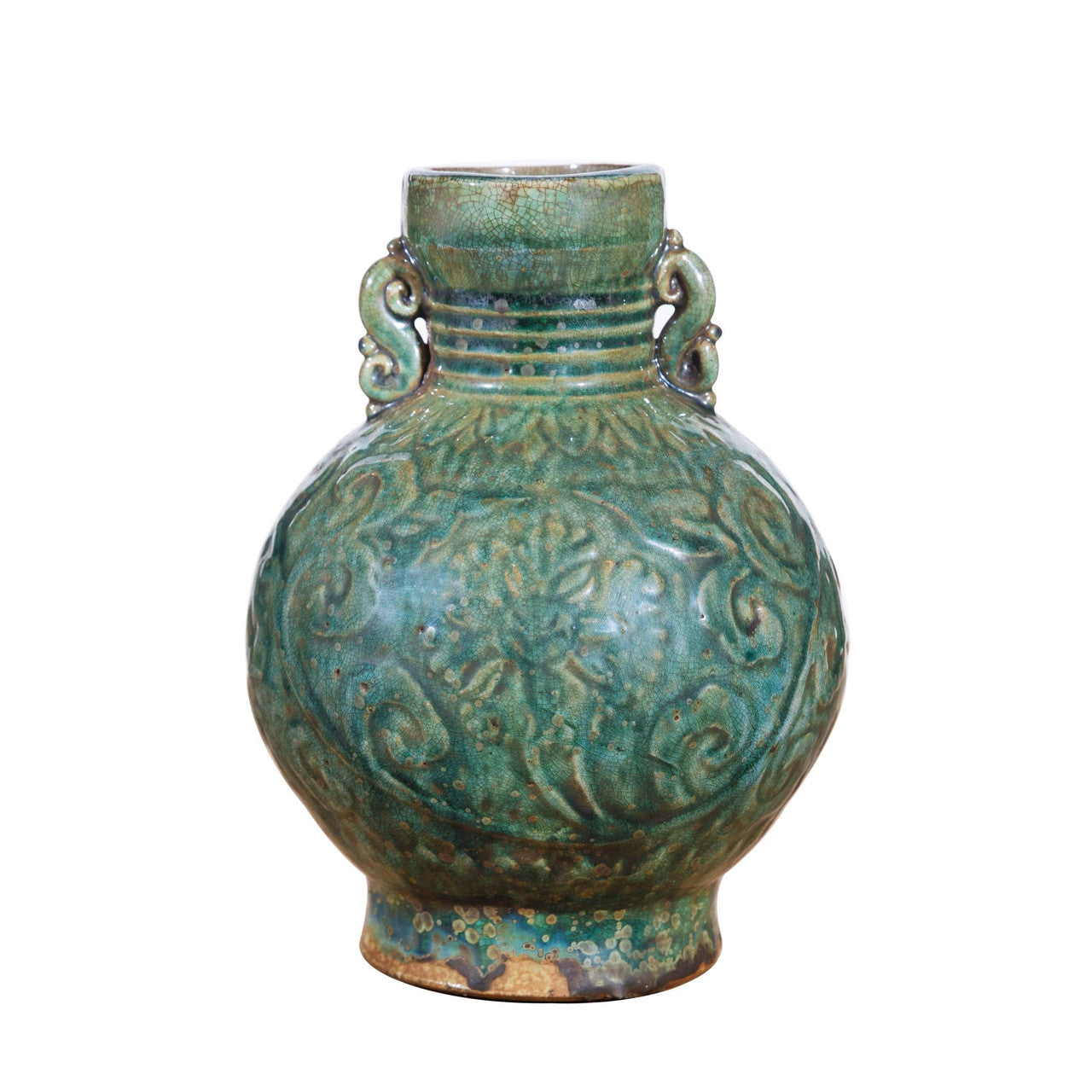Emerald Peony Vase