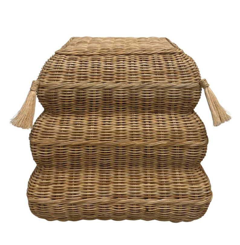 Rattan Tassel Stool