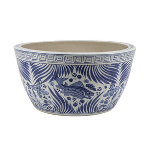 Nature  Floral  Fish  Decorative Accessories  Chinoiserie  Bowl  Blue and White  Blue & White  Asian  Animals  Animal  Accessories Blue & White
