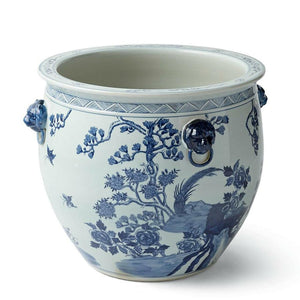 Jar  Floral  Decorative Accessories  Blue and White  Blue & White  Asian  Accessories Blue & White