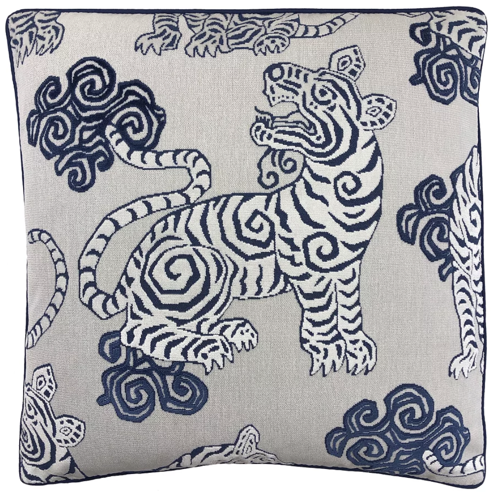 Tiger  Pillows  Pillow  Blue  Asian  Accessories Pillows