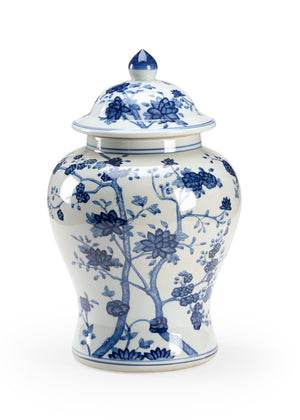Jar  Decorative Accessories  Chinoiserie  Blue and White  Blue & White  asian  Accessories Blue & White