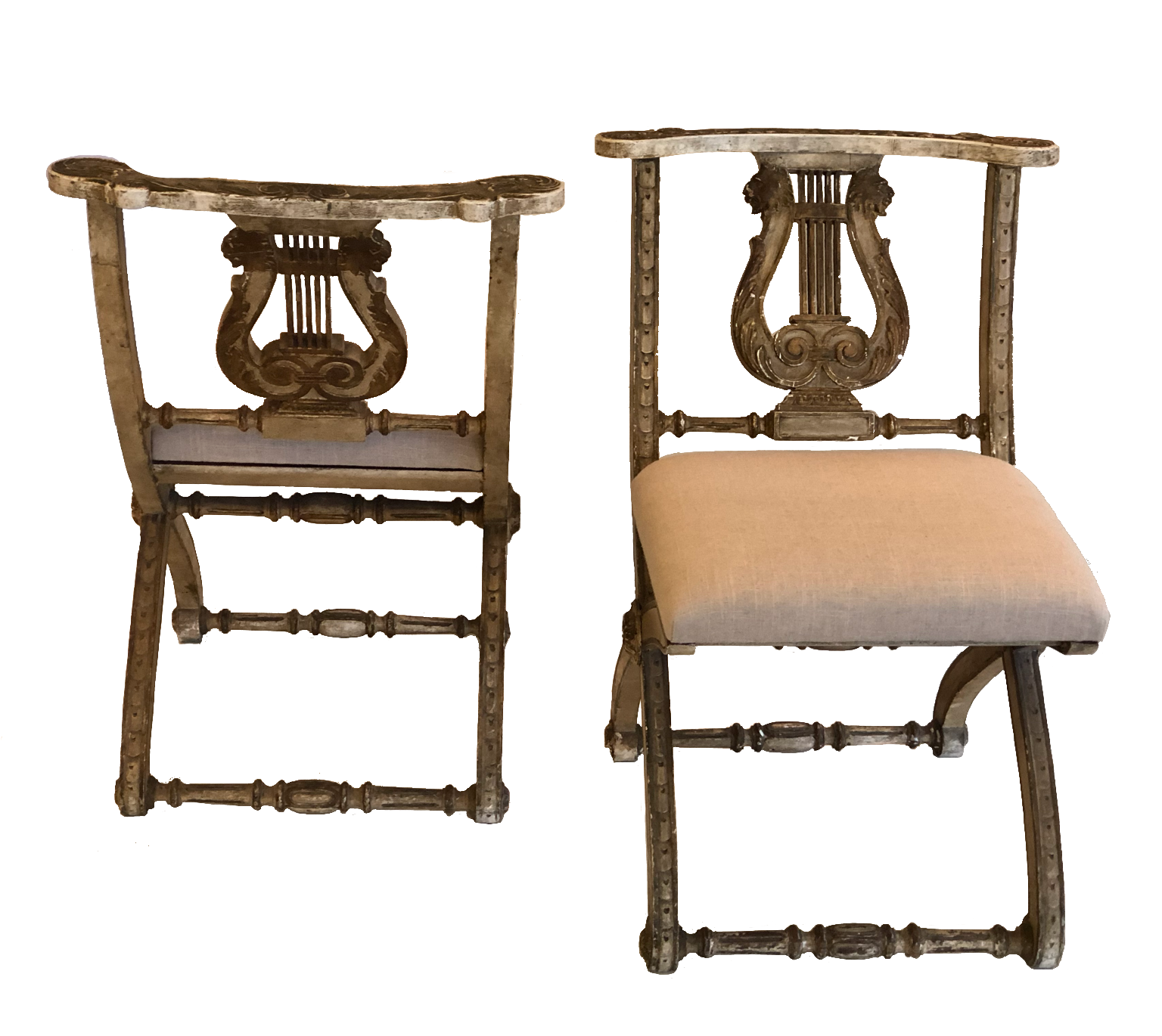 Vintage  Venetian  Seating  Lyre  Furniture  Chairish  Antique