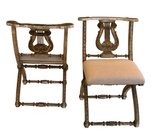 Vintage  Venetian  Seating  Lyre  Furniture  Chairish  Antique