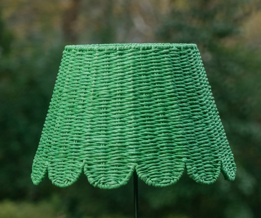 Green Seagrass Scalloped Lampshade 18"