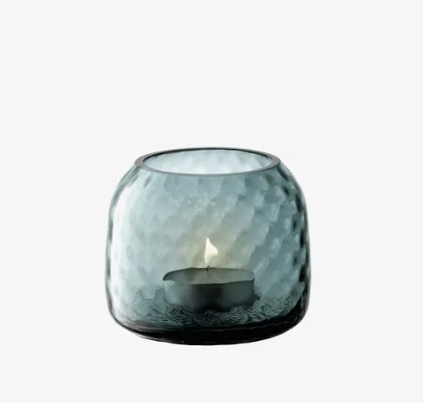 Water Blue Dapple Budvase/Votive Holder