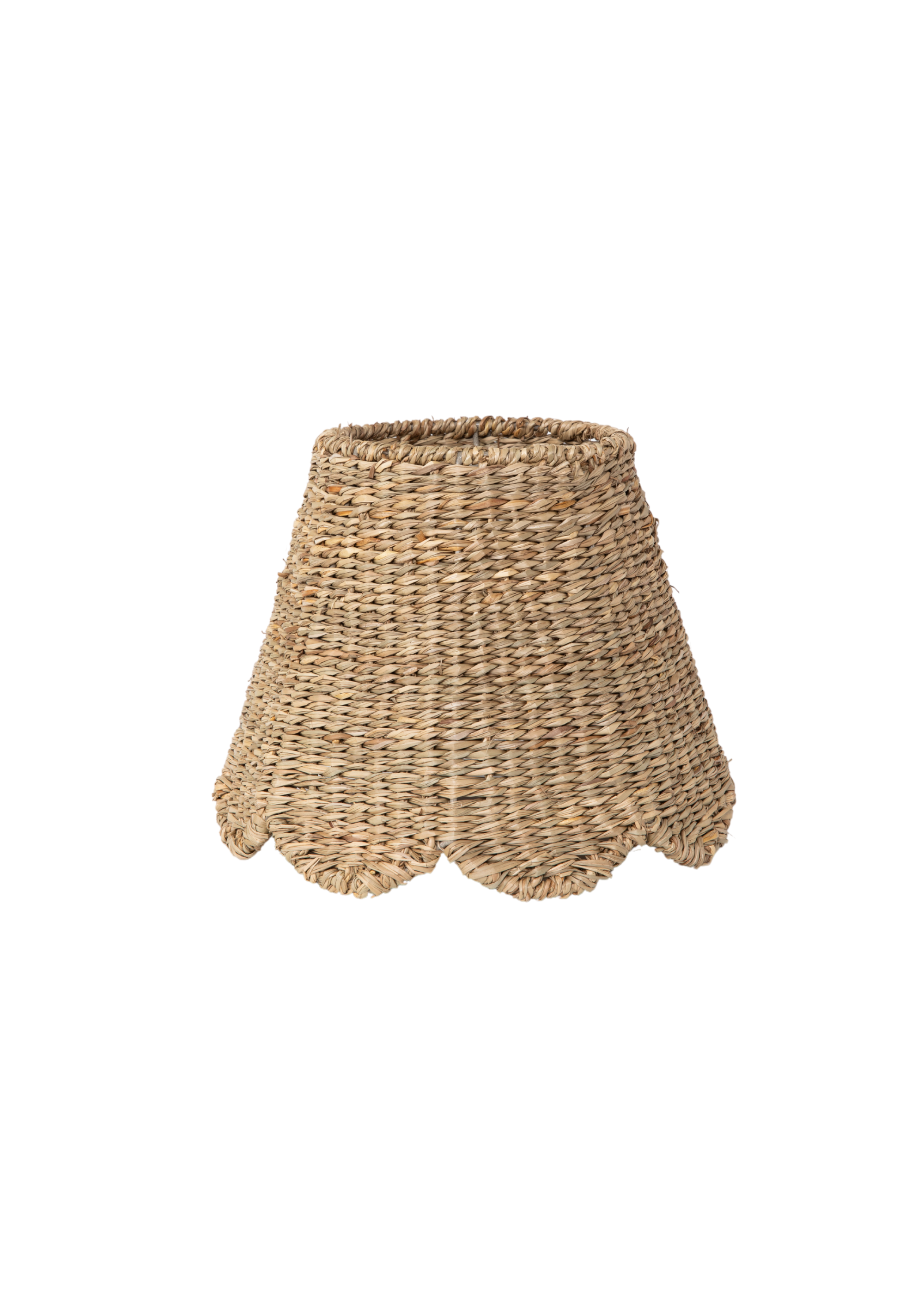 Seagrass Scalloped Lampshade 14"