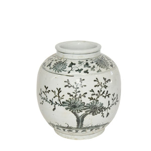 BW Flowering Bamboo Open Top Porcelain Jar